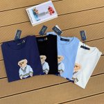 款号：L01 Ralph Lauren 拉夫劳伦25Ss新款小熊公仔图案印花纯色T恤圆领短袖 颈部主标Logo有二维码标，可以扫码验证，并且细节熊标刺绣全部高密
