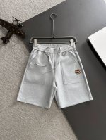 隔天出货 高品质 Gucci 古奇 2025春夏新款高定松紧带休闲净色宽松短裤，意大利进口机器制造，裤脚下摆二本针锁边，针脚细密牢固，专柜定制面料 透气舒适度高
