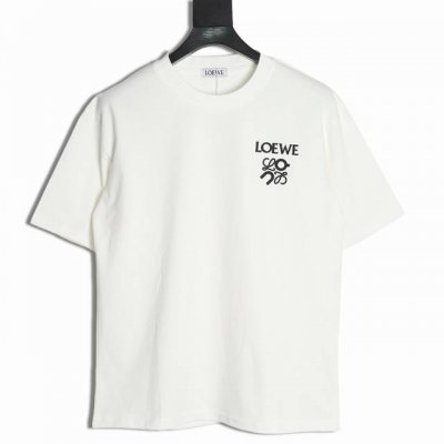 loewe X On 罗意威 25Ss 昂跑小标短袖T恤 面料采用定制240G 26支特滑双股精棉平纹高密无尘全棉布料 前幅高密度加厚 走线平整 代工品质 全套