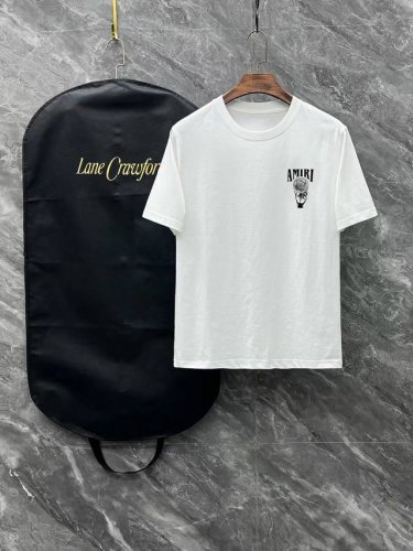 Amiri# 2025春夏新款首发专柜最新款短袖圆领T恤 高端订制 设计前卫时尚！品牌Logo重工艺设计 高端定制260克面料.手感柔软.穿着舒适.专柜级别精致