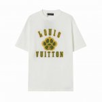 z208# Louis Vuitton路易威登 Logo提花针织工艺圆领毛衣短袖T恤 整体时尚而有潮流感 男女同款 颜色：灰色 黑色 白色 码数：Xs S M