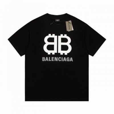 Balenciaga巴黎世家23Ss胸前双B字母圆领短袖T恤 面料采用260G 原版面料 官方同款 定制同缸染面料 手感非常舒服 春夏最新砖柜同步 时尚又个性