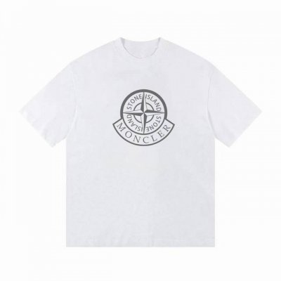 高品质石头岛2025早春最新系列！胸前印花Logo大牌感十足！高端大气完美演绎，经典圆领不挑人版型上身巨显瘦 面料采用230克纯棉面料，保证舒适性同时透气冰爽的