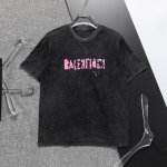 巴黎世家 新款洗水T恤.男士圆领经典Logo短袖T- Shirt 采用进口客供定制面料 高端的品质 尽显奢华。88676尺码：M-3Xl