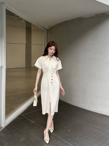 Chanel* 新款连衣裙 双口袋设计 收腰显气质 时髦简约百搭 两色三码Sml