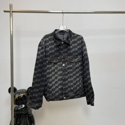 特价 剩Ml Balenciaga巴黎世家 双B老花牛仔衬衫长袖 轻奢主义，男女日常通勤穿搭必备！采用80支平纹进口澳帆布提花牛仔面料，开模定制Logo钮扣，原