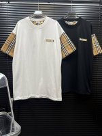 burberry 巴宝莉 25Ss 拼接格子袖子标识短袖T恤-顶级版本 可拿版对比区别市场通货 官方同步 高版本 高品质 纯原品质 原版面料 260克纯棉圆领短