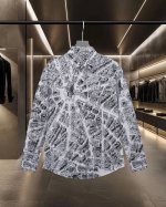 180 Dior 迪奥 爆款来袭 巴黎地图建筑元素数码印花长袖衬衫 2025Ss官网新款长袖 衬衫 衬衣，精美印花Logo 高端版本，专柜定制面料 透气舒适度高