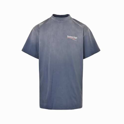 本地自取：210 balenciaga/巴黎世家 25Ss 日晒褪色可乐印花短袖 -龟裂纹印花，非常规胶浆印花 -A字母与波浪线无限接近，但不重叠 在巴黎去年各