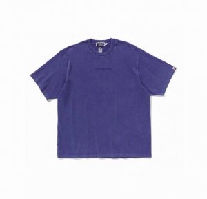 p110 原厂品质 Bape Garment Dye Bathing 猿人头字母刺绣水洗做旧短袖 经典耐看简约不简单，胸前低调的文字刺绣，袖口处经典猿人头小标