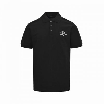 louis Vuitton 路易威登 25Ss 字母刺绣别针Polo短袖 客供定制的珠地网眼棉布精心制作 面料非常透气有质感，采用高端珠地纯棉 超级细腻柔软的触