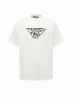 prada 普拉达涂鸦字母Logo印花短袖T恤 采用顶级280克定制双纱纯棉面料质感非常柔软舒服 搭配320克1X1螺纹 面料螺纹同缸定染无色差不易变形 定制
