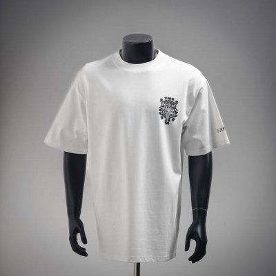 chrome Hearts Ch 克罗心25Ss大宝剑印花Logo圆领短袖 面料:采用 克双纱爽滑面料、经过高温预缩处理克重高达300克，配套同缸1X1螺纹、反