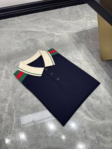 Gu25S春夏新款商务休闲翻领短袖polo，码数48-56