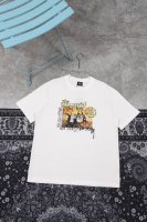 款D31 斯图西 高品质版本 区别通货 stussy X Denim Tears 联名款 Ss25 胸前印花图案圆领短袖T恤 男女同款 白色 -面料精选32支2