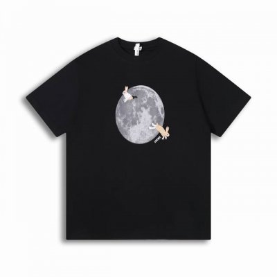正确版高品质 Loewe罗意威新款2025Ss月亮兔子刺绣圆领短袖T恤 Size:Xs S M L