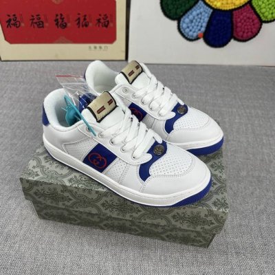 高版本G小脏鞋复古老花做旧男女款 白蓝色36-44码