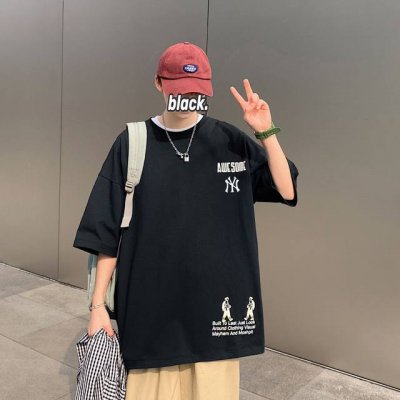 上新 Mlb Ny 美国洋基队T恤，专柜短袖T恤，高品质 ，260G高克重新疆棉面料，宽松落肩的版型，不挑身材，包容性更强，结合裁剪裁线包边，甄选高轻质面料，体
