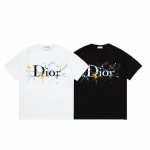 上新款号： D1022 Dior 迪奥 2025Ss印花字母短袖T恤 -面料：260G双纱纯棉短袖，配套320G纯棉罗纹 原版面料 官方同款 男女同款 颜色：黑
