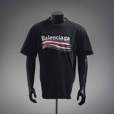 balenciaga 巴黎世家 Blcg 25Ss 波浪纹可乐印花短袖T恤 size:S-Xl