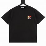 Ami 25Ss 彩虹系列刺绣短袖T恤 原版购入，一比一还原 面料采用高克重260G重精梳棉， 定制2:2螺纹，面料舒适亲肤无异感， 定制定染面料，纺织密度高，