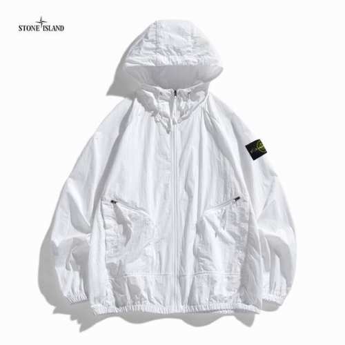 Stone Island石头岛 美式户外设计感超强专业防晒指数100+透气宽松百搭连帽皮肤衣外套 高品质男女防晒衣 网络线上 海内外人气爆款∽ 采用新颖独特外单