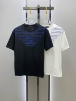 市场有仿版认准工艺和面料 25Ss阿家纯棉最新面料 最高版本 胸前Ga阿玛尼标识字母植绒工艺！经典标识图案Logo时尚简约潮流短袖，最顶级的品质专柜原单短袖，顶