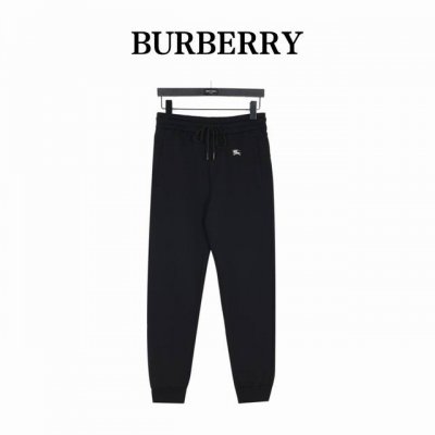 burberry 巴宝莉 24Fw 镶嵌金属战马Logo棉质长裤 面料采用420克洗水纯棉毛圈棉质面料，订染颜色后整蚀毛处理，对照原版做丝滑超柔处理， 布面肌理