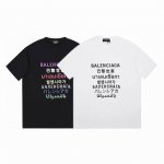 M320# D Balenciaga巴黎世家七国语言印花短袖 宽松版型 采用260克精梳棉双纱 从面料到辅料全部三标齐全跟足Z D P 进口松井公司浆料印花绝不
