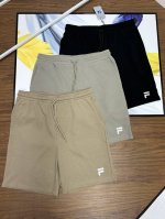 Fila斐乐运动休闲短裤夏季 运动休闲亲肤Logo刺绣五分裤 采用针织双面滑布面料 面料轻薄 吸湿性强 不起球 不变形 不掉色 穿着更舒服 经典的原版Logo简