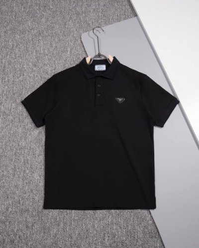 prada 普拉达 胸口三角标字母 polo衫 原版面料 官方同款 定制 同缸染面料 手感非常舒服 春夏最新砖柜同步 时尚又个性 超级百搭好看的一款 男女都非常