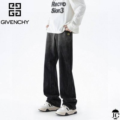 春季首发真标可扫码 纪梵希Givenchy专柜同款上市本季主打，货源充足港风阔腿牛仔裤男女秋季宽松韩版潮流百搭复古Ins潮牌直筒裤独家印花工艺 严格把控品质以及