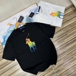 上新 Ralph Lauren拉夫劳伦保罗胸口渐变色人马短袖T恤男士T恤2025夏季新款短袖双纱高货半袖打底衫体恤男装胸口大Logo短袖T恤！逼格满满！柜子版本