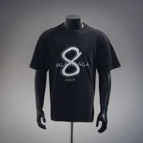 Balenciaga 巴黎世家 Blcg 25Ss 水洗8字草写字母印花短袖T恤 Size:S-Xl
