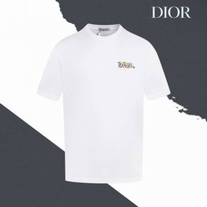 款号Sl88 dior迪奥蛇年苹果胸口小标刺绣圆领短袖 万针刺绣 情侣同款 全套包装 三标齐全 区别市场通货 随意对比 纯棉280克高克重32支双纱 不起球 不