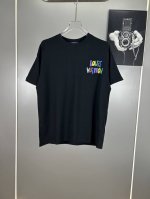 高端原版规格版本 路易威登 Lv重工印花Logo短袖T恤男女时尚同款 2025Ss新款纯棉双纱 定制面料采用威化布织法，超高端针织工艺，版型紧致立体，顺滑，上身