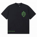 款号Ys30 Ch重磅高版本克罗心梵文纯棉男女硅胶马蹄十字架喷绘新款采用32支双纱250克高克重面料，1:1版形。市场最高版本。黑白S-Xl