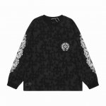 Ke801 P160 顶级版本 Chrome Hearts Ch 克罗心刺绣印花长袖T恤 400G克重 实物超有质感 平台直播 0售后级别的高品质 顶级牛货 正