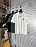 Chro*克罗心 Ss25早春新款翻领polo衫 高品质珠地棉材质 雍容华贵的品牌风格，260克重 客供进口面料 做出来的衬衫也是版型垂顺挺括，并且还抗皱抗起球