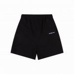 balenciaga 巴黎世家 小字母刺绣短裤 面料采用定制380克毛圈面料 订染颜色后整蚀毛处理 对照原版做丝滑超柔处理 布面肌理股线清晰明显 垂感一级棒 做