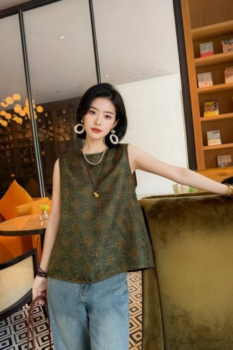 定制面料 真丝香云纱 老钱风 前后双穿 S Xl