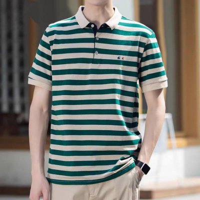 lacoste法国彩色鳄鱼精品进口万针刺绣工艺男士条纹休闲商务Polo衫夏季打底衫 每一位牛X的男人都应该有一件像样的Polo衫 办公休闲商务应酬必备！ 法国鳄