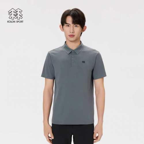 Kolon Sport可隆专柜新款 男款翻领短袖速干polo运动休闲户外吸湿短袖，夏Upf90+防晒抗菌上衣.Kl后字母翻领短袖，这款短袖polo主打功能性与舒
