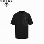 本地自取: 170 prada/普拉达 25Ss 三角标尼龙口袋拼接短袖面料:规格采用实打实280G100%纯棉针织内的兰博基尼，定织定染 包装:12C加厚包装