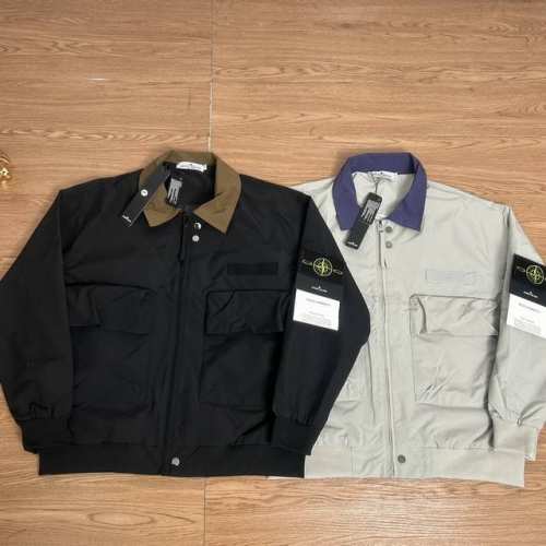 Stone Island 石头岛大口袋撞色衣领棒球服外套 甄选品质 实拍可见 面料采用高品质防风防水面料 大口袋设计机能工装日系风十足 当季必备 版型超正 拒绝