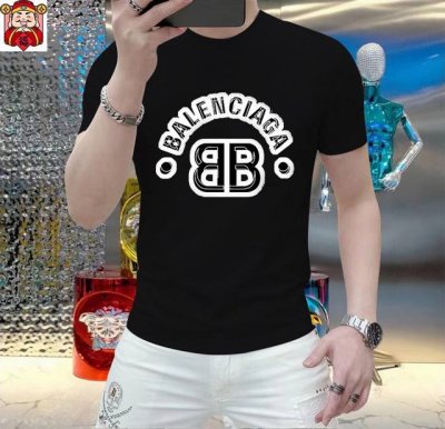 直 品牌 Balenciaga 巴黎世家 胖子福音 原单男士休闲短袖T恤，2025春夏新品，定制胸前顶级Logo 工艺、搭配整件细节 品质及剪裁设计都堪称一流，