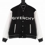 款号Y470 Givenchy 纪梵希 经典刺绣字母皮袖拼接羊毛呢棒球服夹克 温馨提示：建议干洗，禁止机洗！ 购入Yb开发，整衣细节多，开发难度非常高，门襟的字