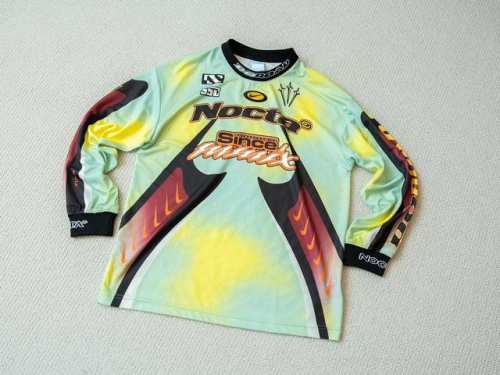 顶级热度 强推单品 Nike Nocta 24Ss 联名款 赛车印花速干网眼宽松休闲长袖T恤外套 宽松版型 男女通穿 颜色：图片色 尺码：S M L Xl 尺码