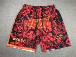 款号K144 顶级刺绣版本 热火虎年版本口袋裤篮球短裤 Just Don Nba 球队球裤系列单品 -定制优质网眼布面料，Dri-Fit 技术导湿速干， 防静电