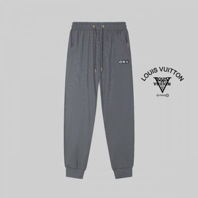 Lv 路易威登春夏季新款 两色高品质薄款运动休闲冰丝裤 爽滑舒适抗皱无痕的好裤子 质感柔软 手感微弹 ，清凉冰丝裤 腰部松紧带， 版型设计时尚潮流 走线工整整齐